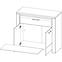 Kommode Brugia 96,4cm Grau/Weißer Glanz,4