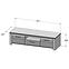 TV Tisch Brugia 161cm Grau/Weißer Glanz,3
