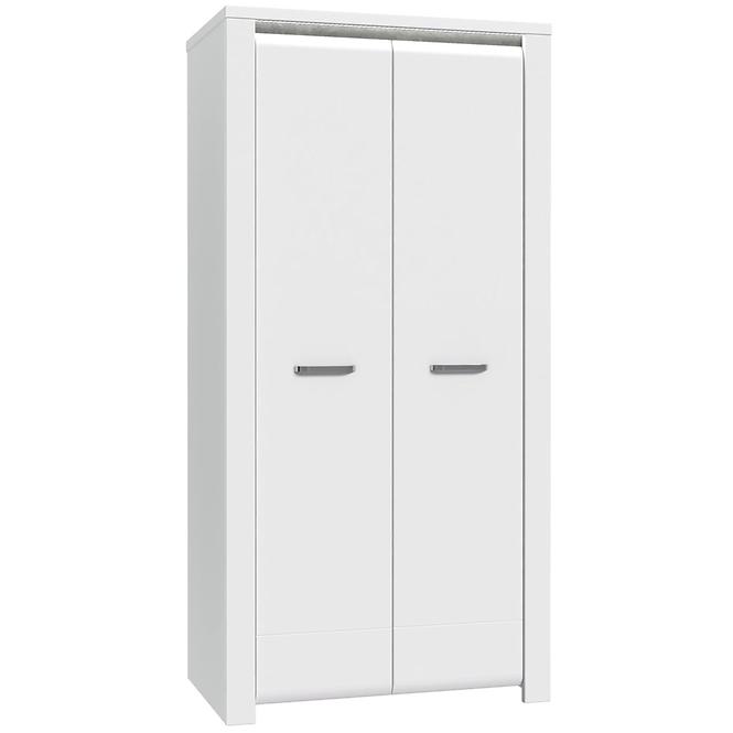 Schrank Brugia 96,4cm Grau/Weißer Glanz