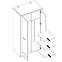 Schrank Brugia 96,4cm Grau/Weißer Glanz,4