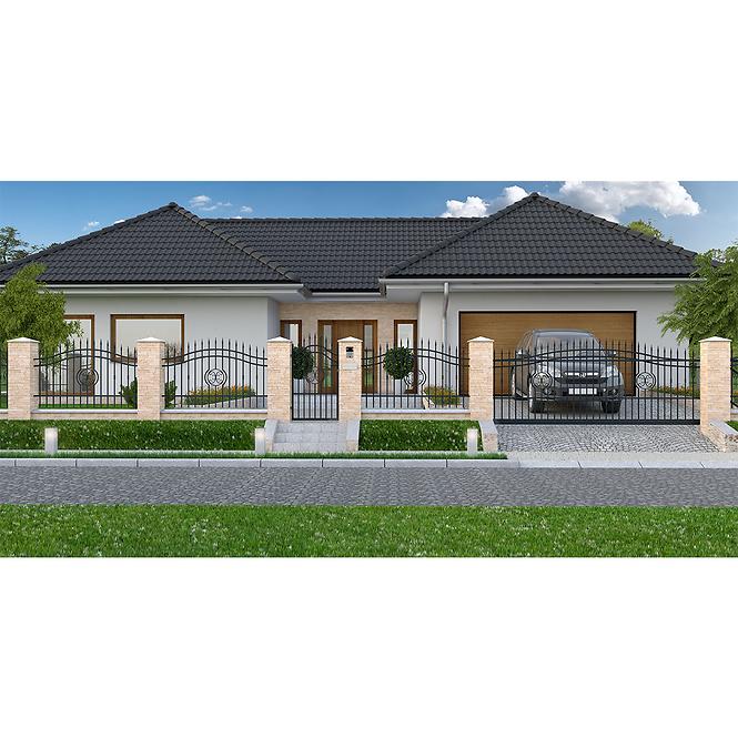 Schiebetor Agat rechts 4m/1,4-1,6m