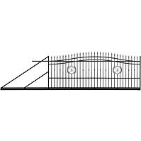 Schiebetor  Agat links 4m/1,4-1,6m