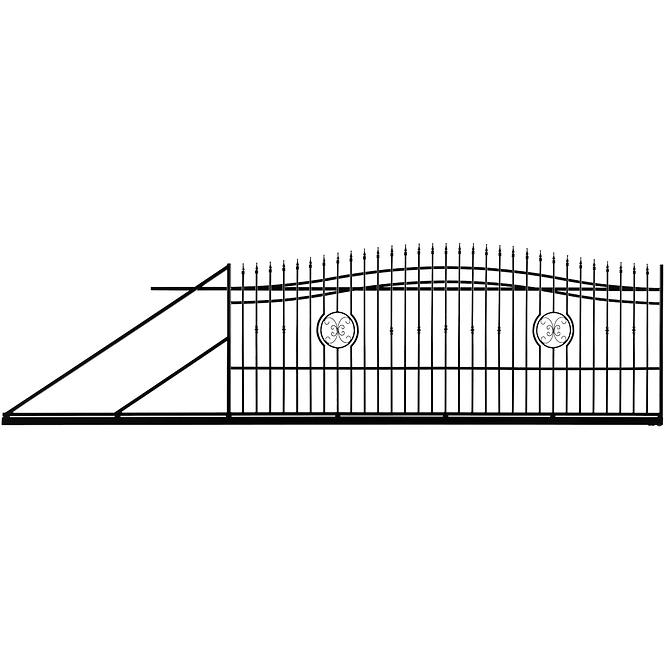Schiebetor  Agat links 4m/1,4-1,6m
