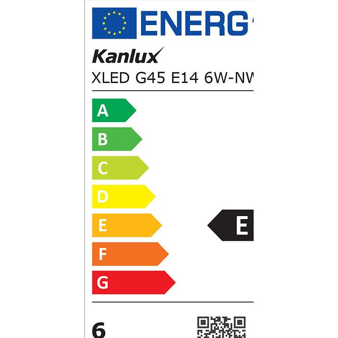 Glühbirne Filament XLED G45 E14 6W-NW