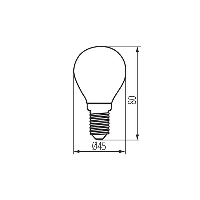 Glühbirne Filament XLED G45 E14 6W-NW
