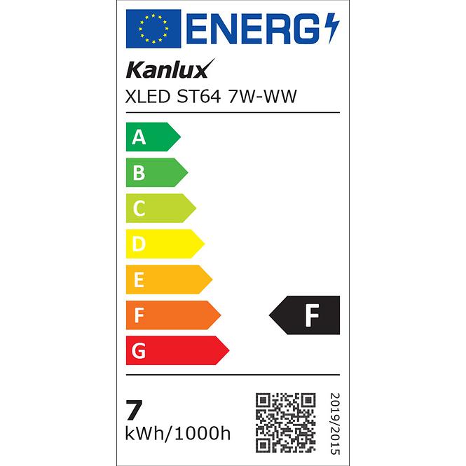 Glühbirne Filament XLED ST64 7W-WW