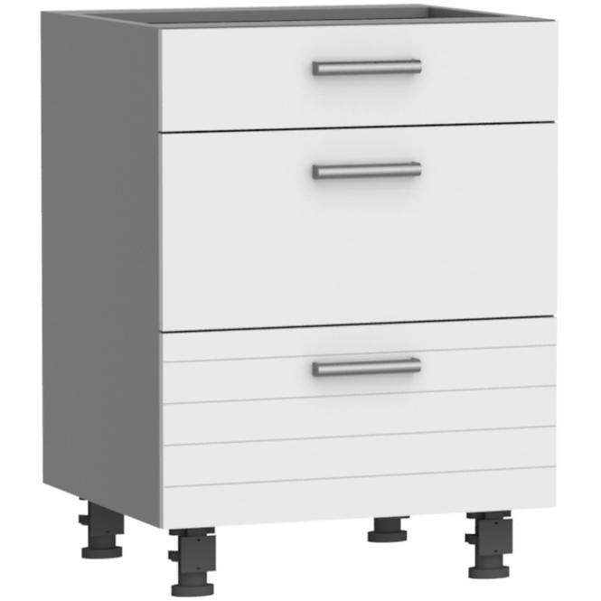 Küchenschrank Paula Weiß D60 S/3 Bb