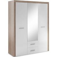 Schrank One 15 Eiche Sonoma/weißer Glanz/Spiegel (Corpus+Frontfarbe)