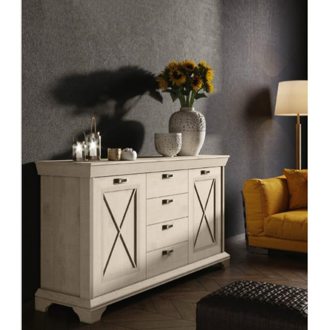 TV Tisch Kashmir 147cm Pina Weiß