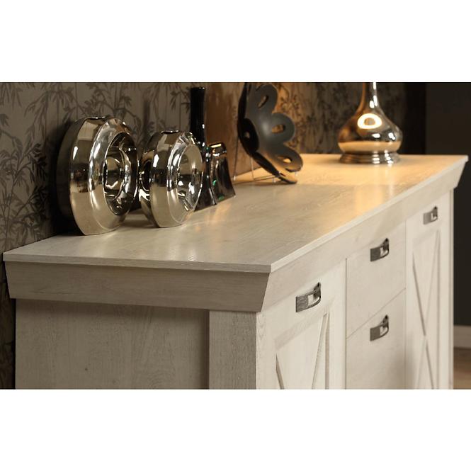 TV Tisch Kashmir 147cm Pina Weiß