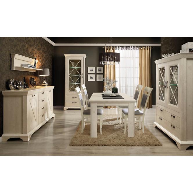 TV Tisch Kashmir 122cm Pina Weiß