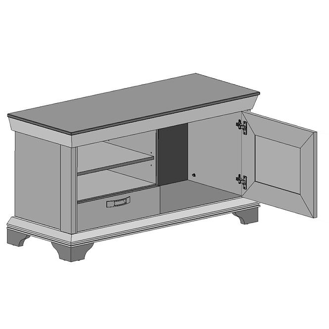 TV Tisch Kashmir 122cm Pina Weiß