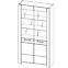 Vitrine Belveder 102cm  Eiche Stirling LED,3