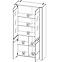 Vitrine Belveder 102cm  Eiche Stirling LED,4