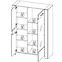 Vitrine Belveder 102cm Eiche Stirling LED,4