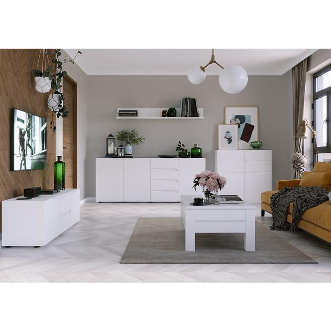 Tv Tisch Lucca 150cm Weiß