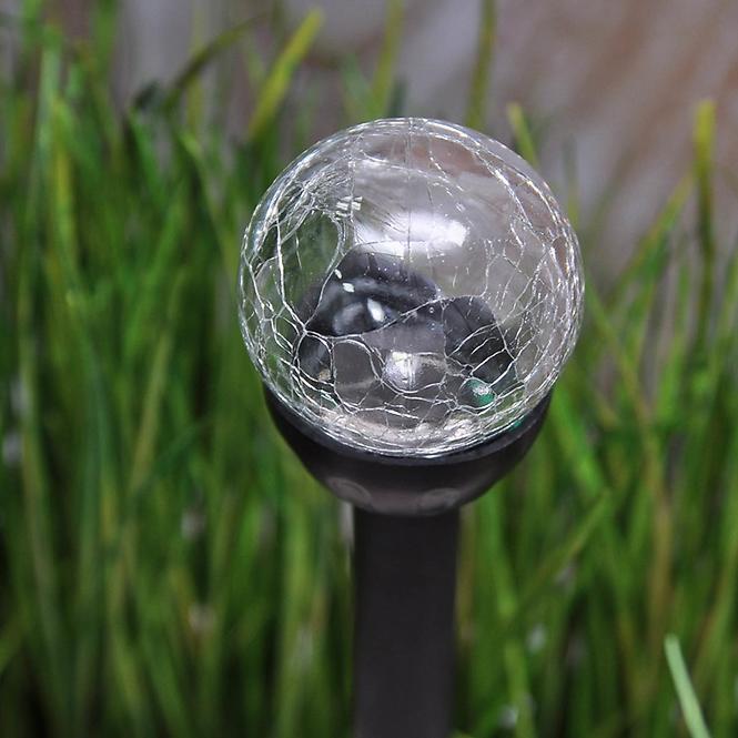 Solarleuchte 1 LED BY-131576 glas rund 6
