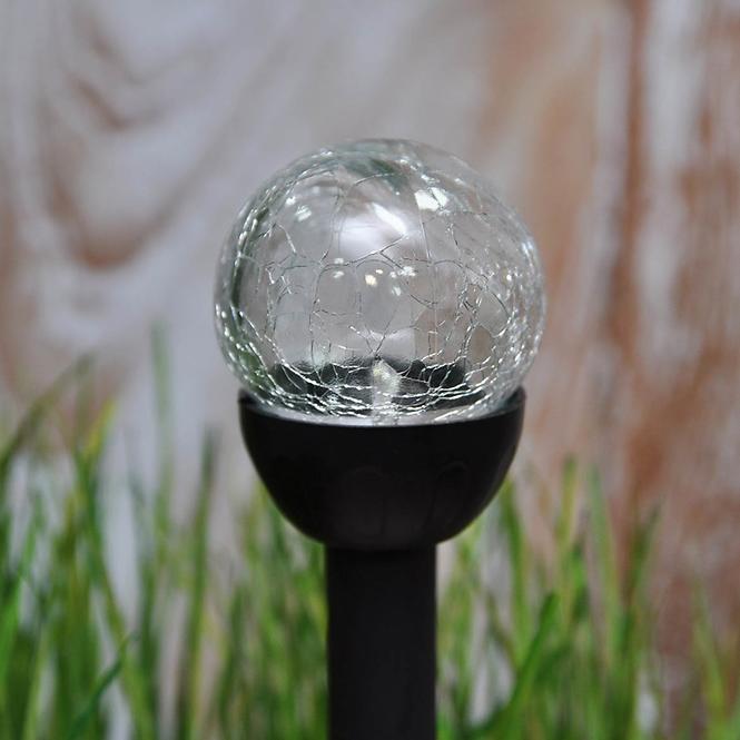 Solarleuchte 1 LED BY-131576 glas rund 6
