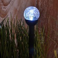 Solarleuchte 1 LED BY-131576 glas rund 6
