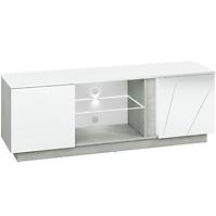 Tv Tisch Lumens 150cm Weiß Glanz/Beton