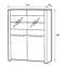 Vitrine Desjo 118cm Eiche San Remo,2