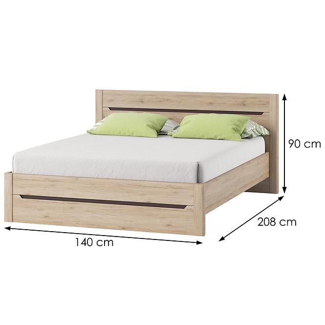 Bett Desjo 140 Eiche San Remo