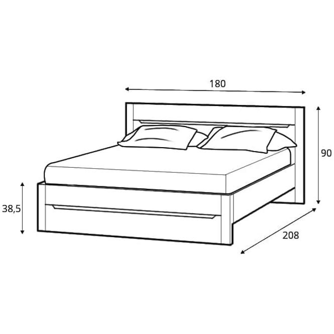 Bett Desjo 160 Eiche San Remo