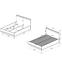 Bett Blanco 150cm Schnee Kiefer/New Grey,6