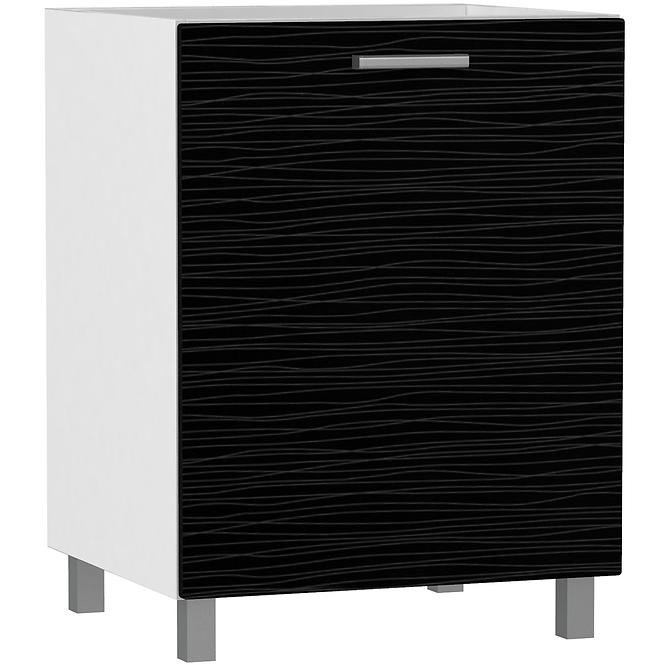 Küchenzeile Megan White/Black Hologram Line D60pc L  Bb