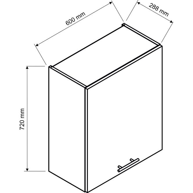 Küchenzeile Megan White Hologram Line W60 L Bb