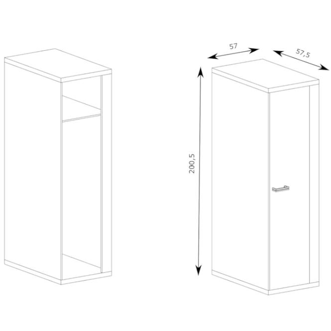 Schrank Natural 57cm Ribbeck