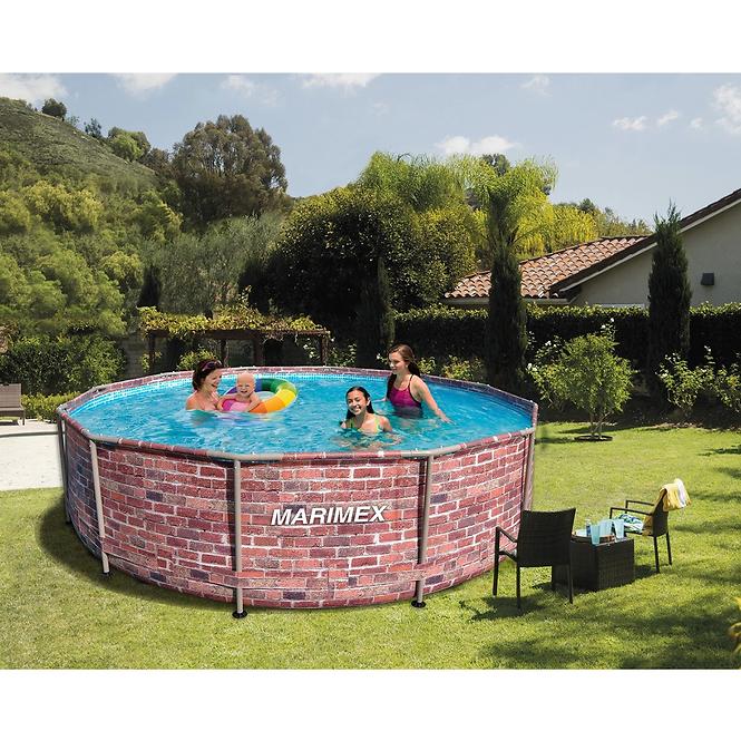 Pool FLORIDA 3,66X0,99 M ohne Zubehör  - Ziegelmotiv 