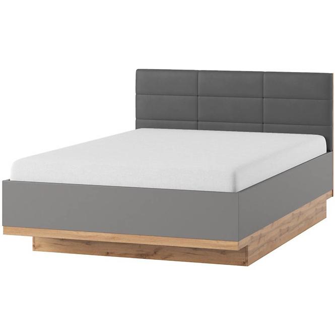 Bett Livorno 160cm Eiche Wotan/Grau-Basalt