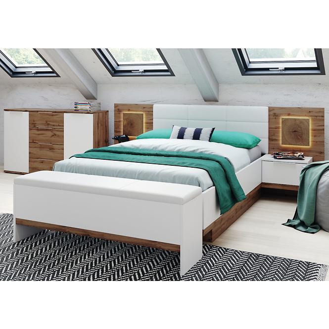 Schrank Livorno 215cm Eiche Wotan/Weiß