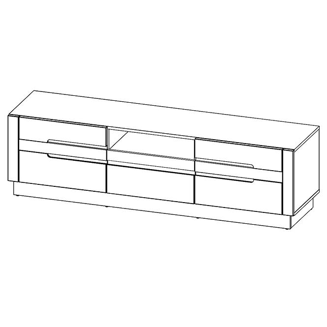 Tv Tisch Visio 160cm Eiche Camargue/Weiß