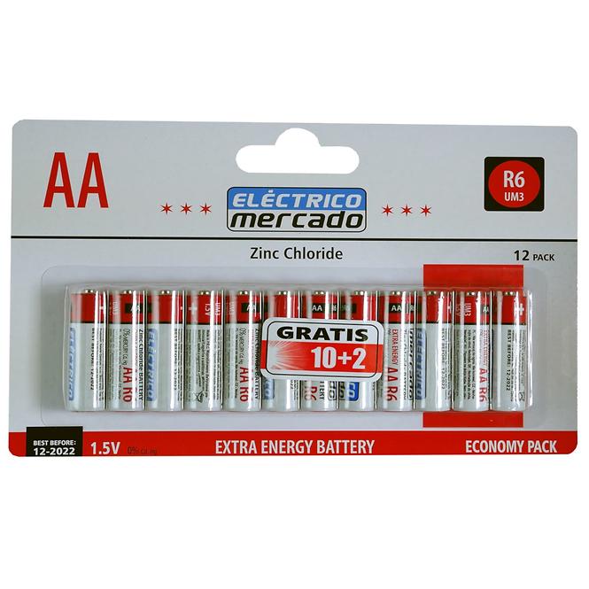 ZnCl-Batterien AA R6 12pcs