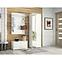 Wandgarderobe mit haken + regal  Selene  20 weiß glänzend,8