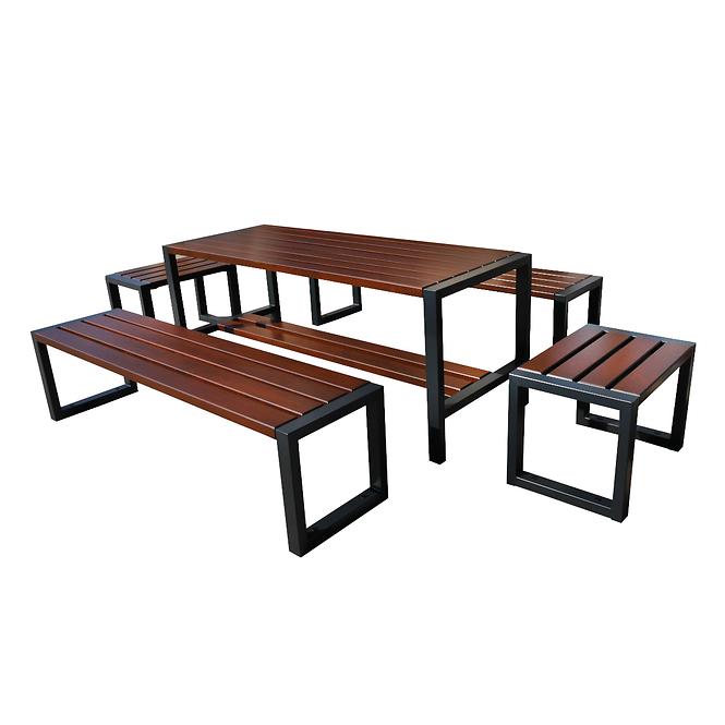 Stuhl aus Holz Modern ohne Rückenlehne Palisander,5