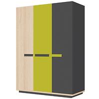 Schrank Wow 142cm Graphit/Grüner Leguan/Eiche Nagano