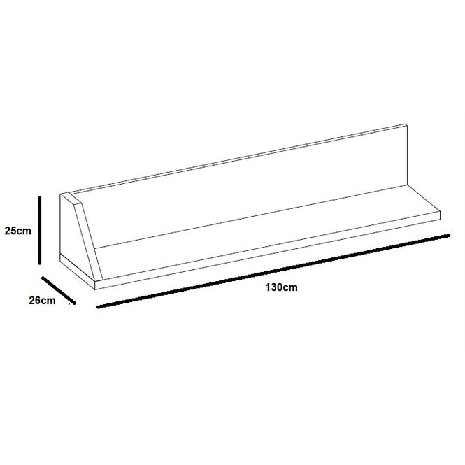 Regal Wow 130cm Graphit/Grüner Leguan/Eiche Nagano