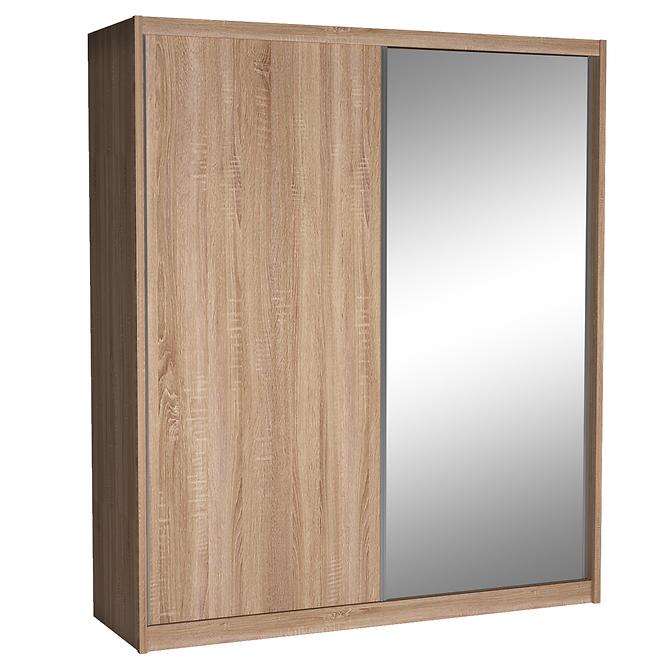 Schrank Maciej 208cm Spiegel Eiche Sonoma