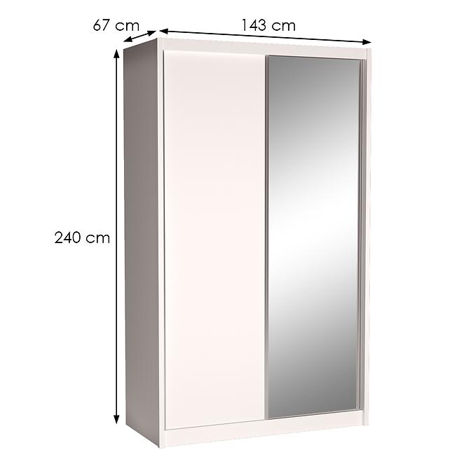 Schrank Mit Spiegel Karol 143cm Alpinweiß
