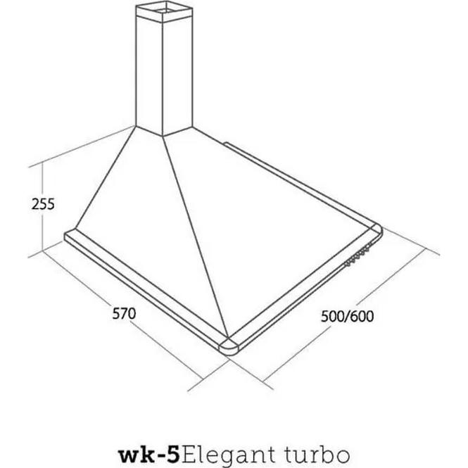 Dunstabzugshaube WK-5 Elegant mini turbo 50cm schwarz