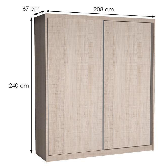 Schrank Maciej 208cm Eiche Santana