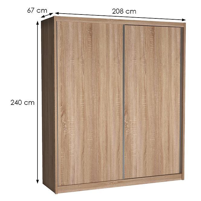 Schrank Maciej 208cm Eiche Sonoma