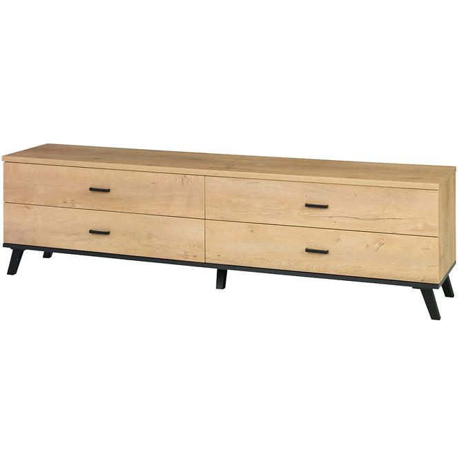 TV Tisch John 181cm Eiche Lefkas/Schwarz