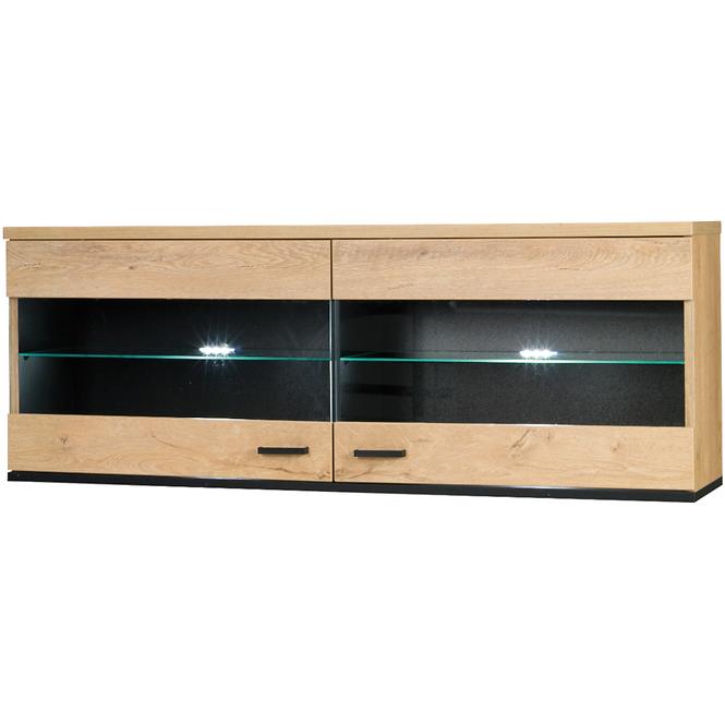 Regal John 120cm Eiche Lefkas/Schwarz