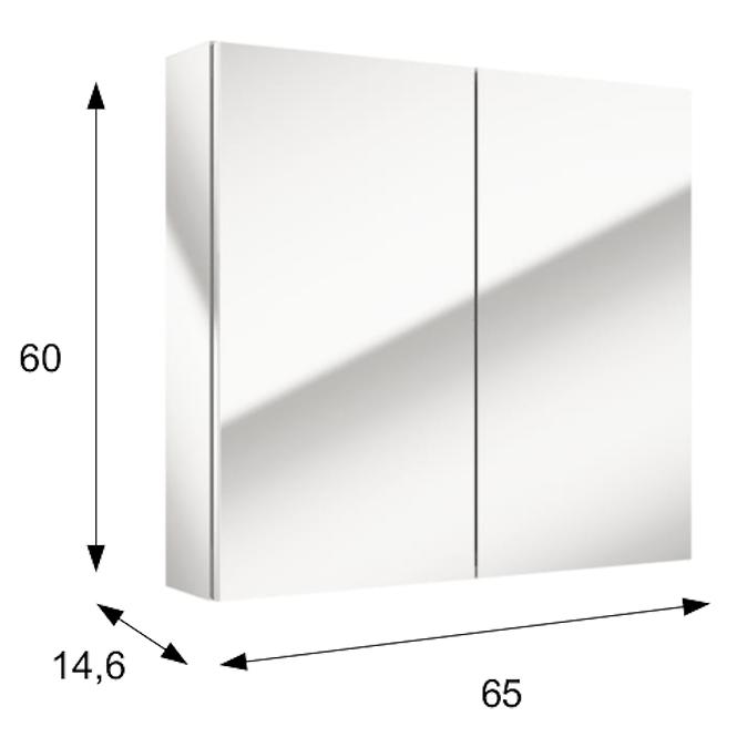 Spiegelschrank SILVER SHADOW E65 2D0S DSM