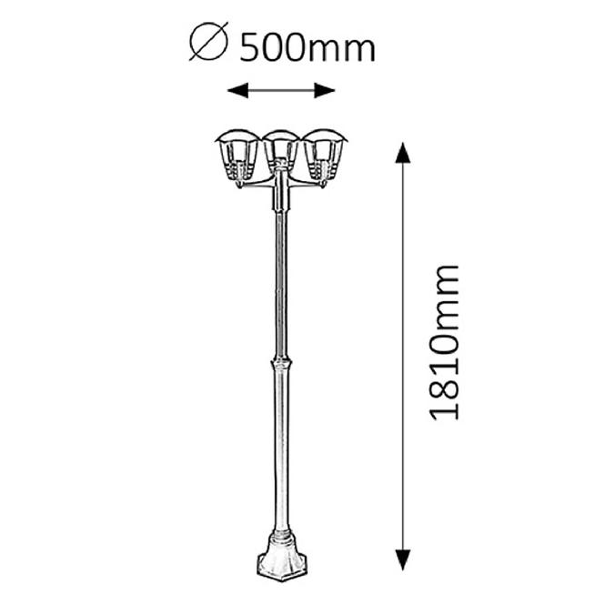 Lampe Marseille 8569 LP3 schwarz