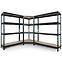 Eck - regal schraubenlos rivet anthrazit  180x90x45 (250kg),4
